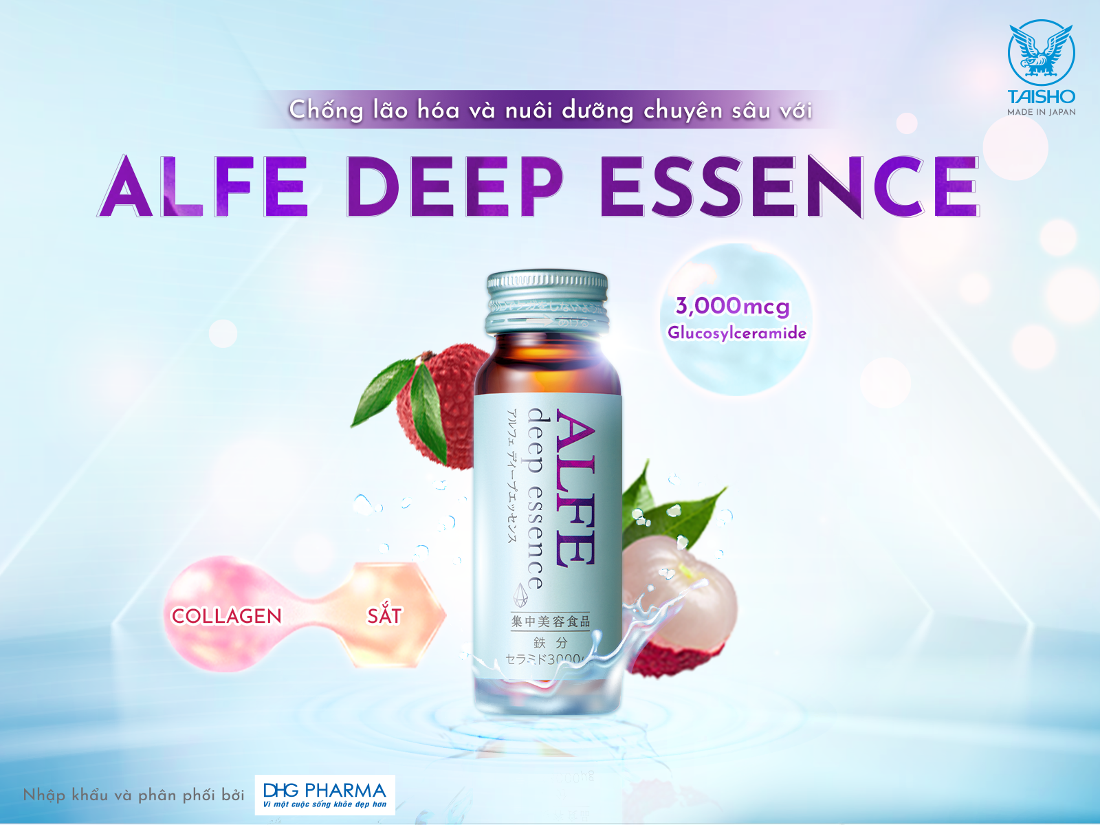 Cân bằng ẩm cho làn da khô với Collagen nước ALFE Deep Essence - Alfe